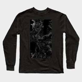 Black Marble Long Sleeve T-Shirt